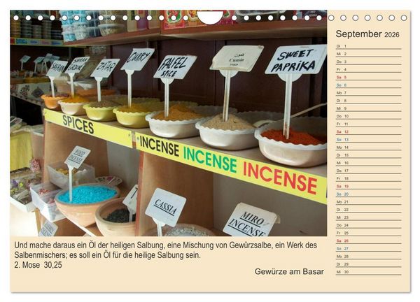Produktbild: Jerusalem mit Bibelversen / Geburtstagsplaner (Wandkalender 2026 DIN A4 quer), CALVENDO Monatskalender