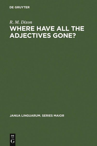 Produktbild: Where have All the Adjectives Gone?