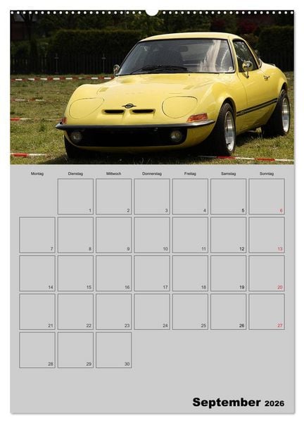 Produktbild: Opel GT Terminplaner (hochwertiger Premium Wandkalender 2026 DIN A2 hoch), Kunstdruck in Hochglanz