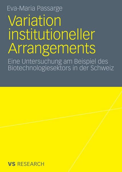 Produktbild: Variation institutioneller Arrangements