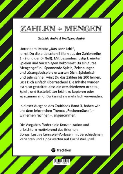 Produktbild: CRAFTBOOK - RECHNEN UND MENGEN LERNEN - MALBUCH - BASTELBUCH - SPIELEBUCH - SPIELETIPPS
