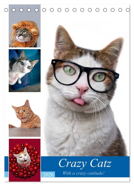 Produktbild: Crazy Catz. (Tischkalender 2026 DIN A5 hoch), CALVENDO Monatskalender