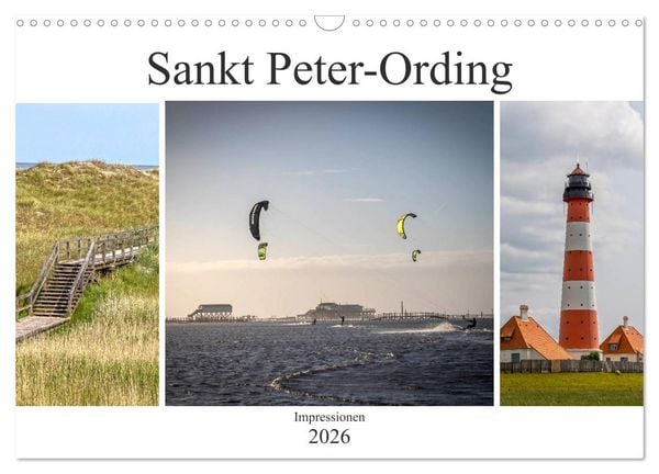 Produktbild: Impressionen aus Sankt Peter-Ording (Wandkalender 2026 DIN A3 quer), CALVENDO Monatskalender