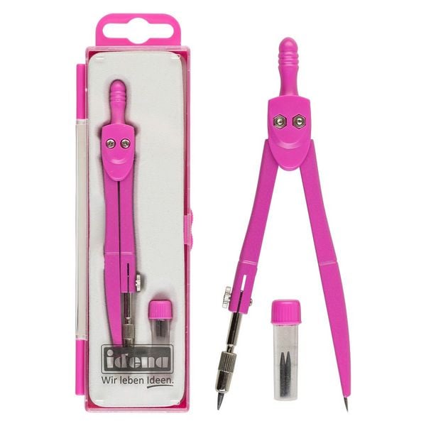 Produktbild: Idena Schulzirkel mit Ersatzminen pink