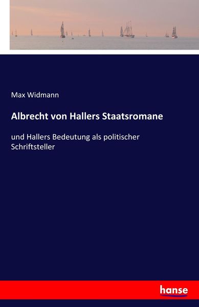 Produktbild: Albrecht von Hallers Staatsromane