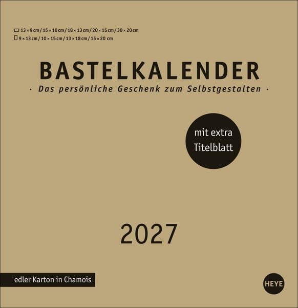 Produktbild: Premium-Bastelkalender gold gro&szlig; 2027