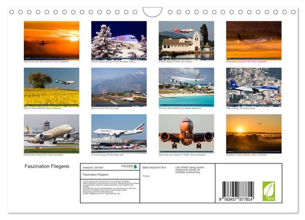 Produktbild: Faszination Fliegerei (Wandkalender 2026 DIN A4 quer), CALVENDO Monatskalender