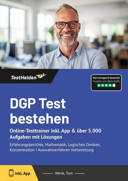 Produktbild: DGP Test bestehen: Online-Testtrainer inkl. App & &uuml;ber 5.000 Aufgaben mit L&ouml;sungen