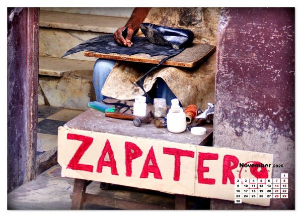 Produktbild: Zapateros - Schuhmacher in Havanna (Wandkalender 2026 DIN A3 quer), CALVENDO Monatskalender
