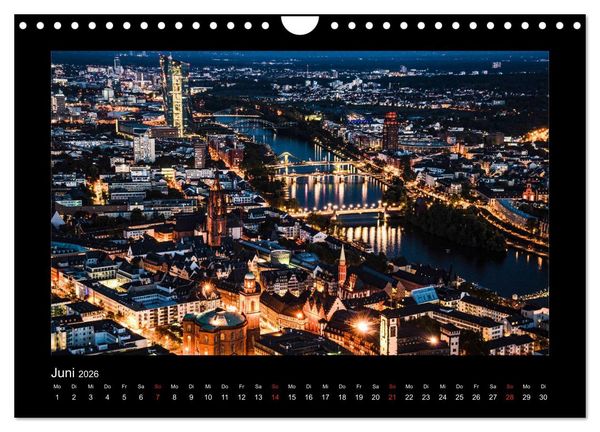 Produktbild: Frankfurt bei Nacht 2026 (Wandkalender 2026 DIN A4 quer), CALVENDO Monatskalender