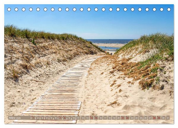 Produktbild: Inselliebe Langeoog (Tischkalender 2026 DIN A5 quer), CALVENDO Monatskalender
