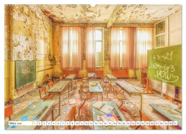 Produktbild: Lost Places - Verlassene R&auml;ume (hochwertiger Premium Wandkalender 2026 DIN A2 quer), Kunstdruck in Hochglanz