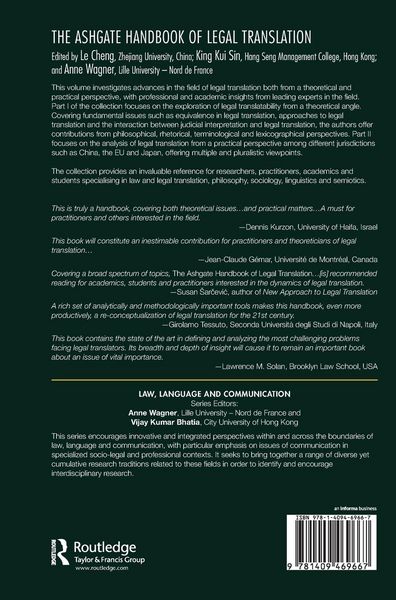 Produktbild: The Ashgate Handbook of Legal Translation