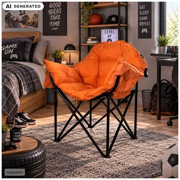 Produktbild: HTI-Living Klappbarer Komfortsessel mit weichem Velvet Bezug