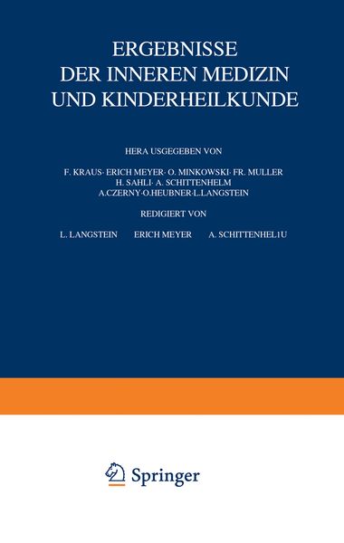 Produktbild: Ergebnisse der inneren Medizin und Kinderheilkunde