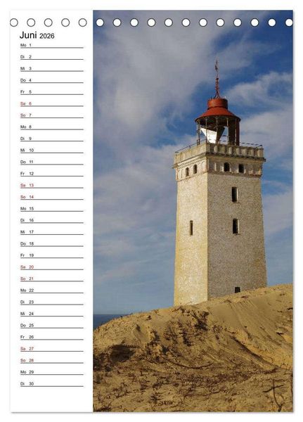 Produktbild: Leuchtt&uuml;rme in D&auml;nemark (Tischkalender 2026 DIN A5 hoch), CALVENDO Monatskalender