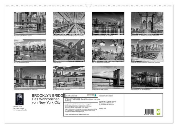 Produktbild: BROOKLYN BRIDGE Das Wahrzeichen von New York City (Wandkalender 2026 DIN A2 quer), CALVENDO Monatskalender