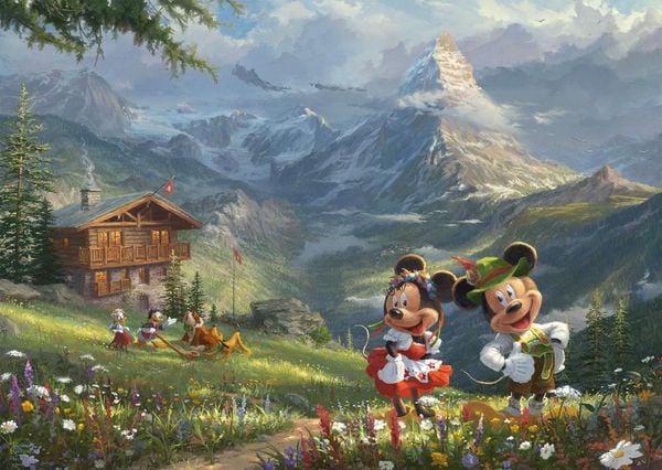 Produktbild: Puzzle Schmidt Spiele Disney Mickey & Minnie in den Alpen 1000 Teile