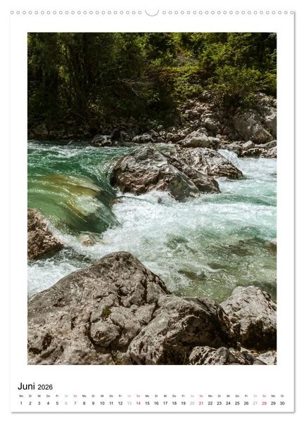 Produktbild: Soca - Sloweniens Smaragdfluss (hochwertiger Premium Wandkalender 2026 DIN A2 hoch), Kunstdruck in Hochglanz