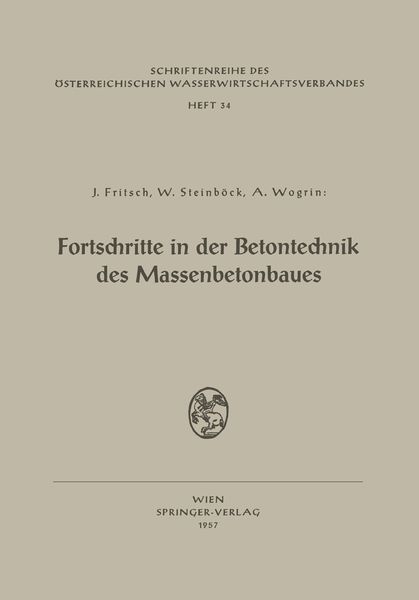 Produktbild: Fortschritte in der Betontechnik des Massenbetonbaues