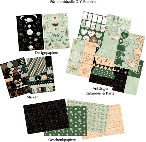 Produktbild: Designpapier-Kreativbuch Sparkle & Stars