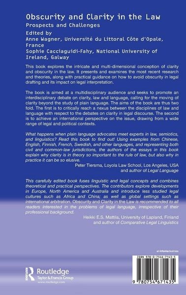 Produktbild: Obscurity and Clarity in the Law