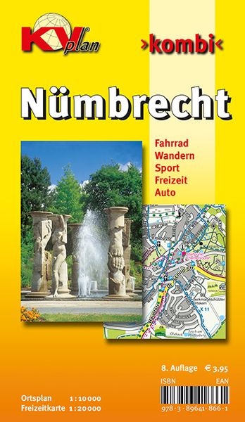 Produktbild: N&uuml;mbrecht, KVplan, Radkarte/Wanderkarte/Stadtplan, 1:20.000 / 1:10.000