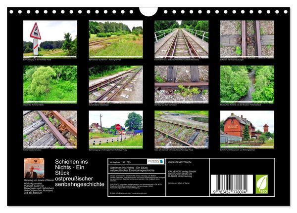 Produktbild: Schienen ins Nichts - Ein St&uuml;ck ostpreu&szlig;ischer Eisenbahngeschichte (Wandkalender 2026 DIN A4 quer), CALVENDO Monatskalender