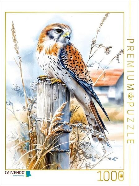 Produktbild: CALVENDO Puzzle Turmfalke | 1000 Teile Lege-Gr&ouml;&szlig;e 64x48cm Foto-Puzzle f&uuml;r gl&uuml;ckliche Stunden