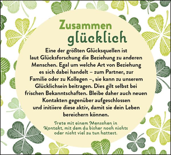 Jede Woche etwas Neues wagen - 50 Impulse für mehr Glücksmomente