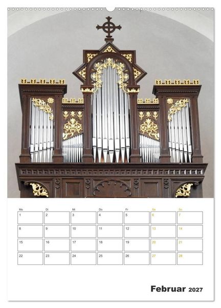 Produktbild: Orgeln zum Verlieben! (Wandkalender 2027 DIN A2 hoch), CALVENDO Monatskalender