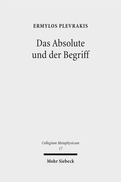 Produktbild: Das Absolute und der Begriff