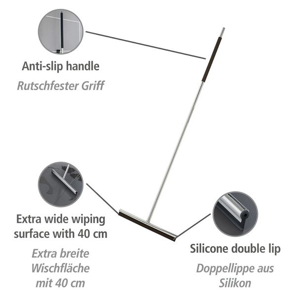 Produktbild: Edelstahl Boden-und Fensterwischer Mod. Rosole, gro&szlig;e Wischbreite
