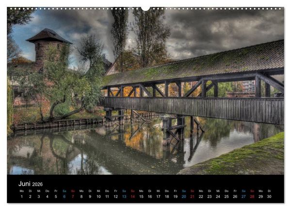 Produktbild: Meine Stadt N&uuml;rnberg 2026 (Wandkalender 2026 DIN A2 quer), CALVENDO Monatskalender