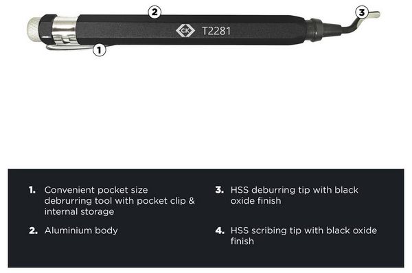Produktbild: C.K T2281 Entgrater-Set 1St.