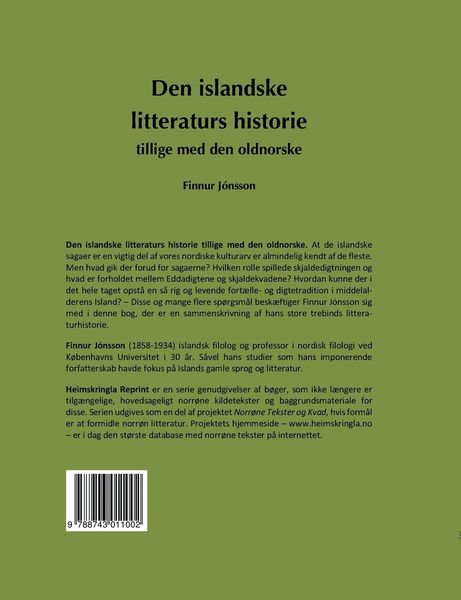 Produktbild: Den islandske litteraturs historie
