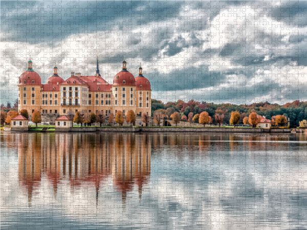 Produktbild: CALVENDO Puzzle Schloss Moritzburg | 1000 Teile Lege-Gr&ouml;&szlig;e 64x48cm Foto-Puzzle f&uuml;r gl&uuml;ckliche Stunden