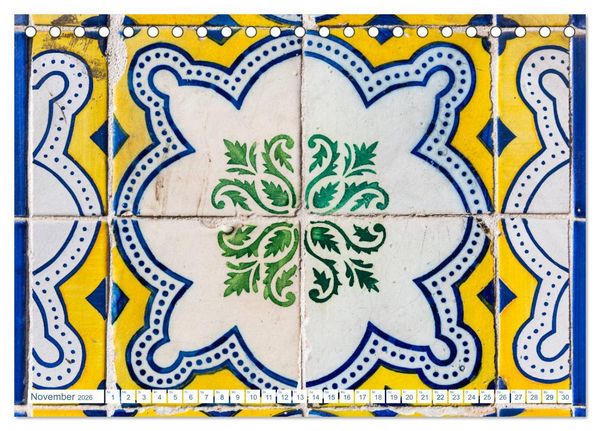Produktbild: Fliesen von Lissabon (Tischkalender 2026 DIN A5 quer), CALVENDO Monatskalender
