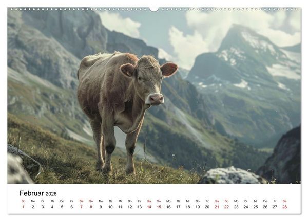 Produktbild: Weidengl&uuml;ck: Ein Jahr unter K&uuml;hen (Wandkalender 2026 DIN A2 quer), CALVENDO Monatskalender