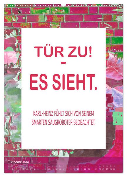 Produktbild: Lach du nur! - Flotte Spr&uuml;che schnell erkl&auml;rt (Wandkalender 2026 DIN A2 hoch), CALVENDO Monatskalender
