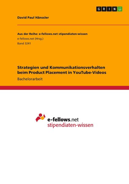 Produktbild: Strategien und Kommunikationsverhalten beim Product Placement in YouTube-Videos