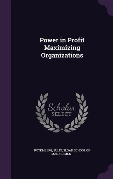 Produktbild: Power in Profit Maximizing Organizations