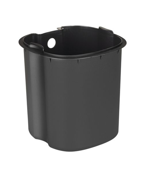 Produktbild: Kosmetikeimer Mod. Fianema, schwarz, 3L, Metall/Bambus, Easy-Close, mit herausnehmbarem