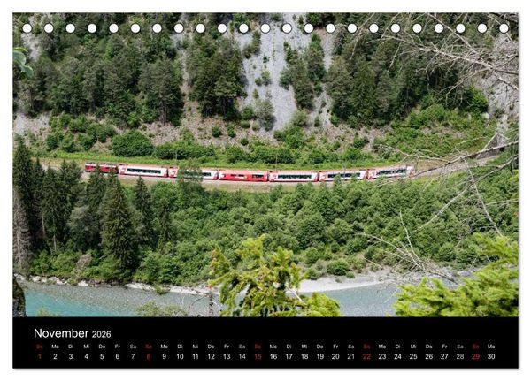 Produktbild: Schweizer Eisenbahn (Tischkalender 2026 DIN A5 quer), CALVENDO Monatskalender