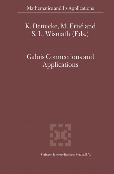 Produktbild: Galois Connections and Applications
