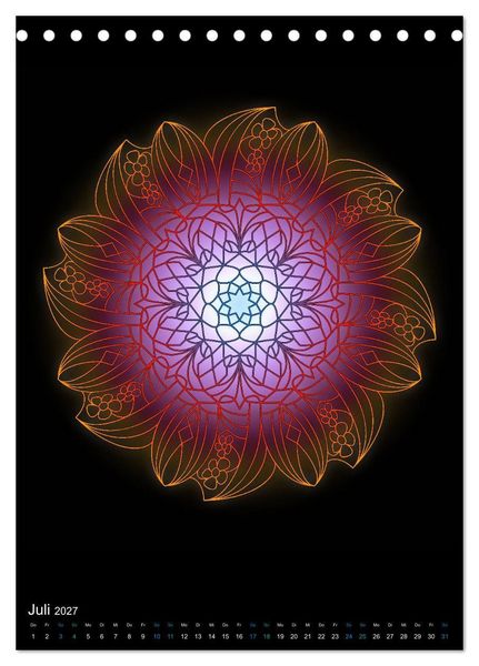 Produktbild: Mandala-Kalender 2027 (Tischkalender 2027 DIN A5 hoch), CALVENDO Monatskalender