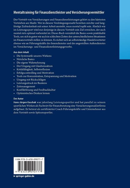 Produktbild: Mentaltraining f&uuml;r Finanzdienstleister und Versicherungsvermittler