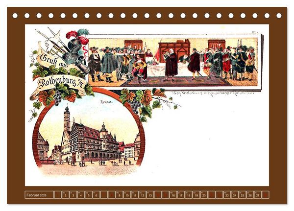 Produktbild: Gru&szlig; aus Rothenburg ob der Tauber (Tischkalender 2026 DIN A5 quer), CALVENDO Monatskalender
