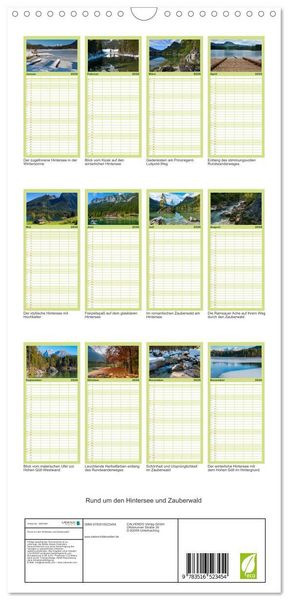 Produktbild: Familienplaner 2026 - Rund um den Hintersee und Zauberwald mit 5 Spalten (Wandkalender, 21 x 45 cm) CALVENDO