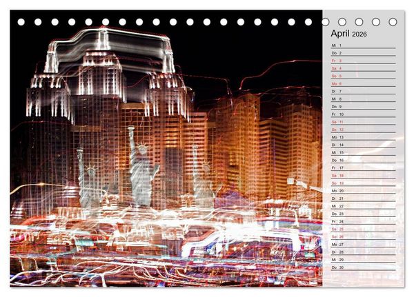Produktbild: Las Vegas - Die bunte Welt der Casinos (Tischkalender 2026 DIN A5 quer), CALVENDO Monatskalender